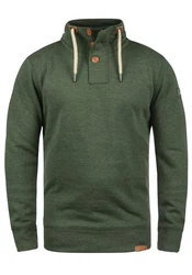 !Solid TripTroyer Herren Sweatshirt Pullover Troyer Pulli Mit Stehkragen Und Knopfverschluss Climb Ivy Melange