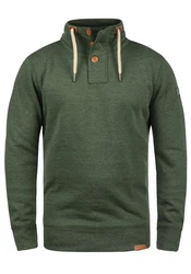 !Solid TripTroyer Herren Sweatshirt Pullover Troyer Pulli Mit Stehkragen Und Knopfverschluss Climb Ivy Melange