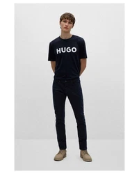 HUGO T-Shirt Dulivio dunkelblau/wei