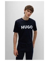 HUGO T-Shirt Dulivio dunkelblau/wei