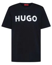 HUGO T-Shirt Dulivio dunkelblau/wei