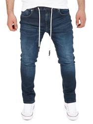 Yazubi Herren Jogger Erik Jeans Dunkelblau/Blau