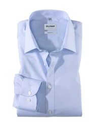 OLYMP Businesshemd Level Five Body Fit Comfort Stretch Hellblau