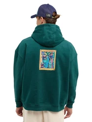 CARLO COLUCCI Hoodie De Val Dunkelgrün/Grün/Türkis/Beige