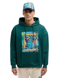 CARLO COLUCCI Hoodie De Val Dunkelgrün/Grün/Türkis/Beige
