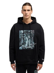 CARLO COLUCCI Hoodie De Val Schwarz/Hellblau/Grün