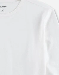 OLYMP Langarmshirt Casual Weiß/Creme/Grau
