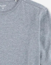 OLYMP Langarmshirt Casual Grau/Hellgrau