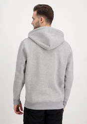 Alpha Industries Hoodie Basic (Rubber) Hellgrau/Grau/Rot/Silber