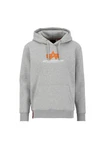 Alpha Industries Hoodie Basic (Rubber) Hellgrau/Grau/Rot/Silber