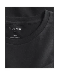 OLYMP Herren T-Shirt Doppelpack O-Neck Casual Schwarz/Grau/Dunkelgrau