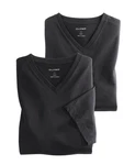 OLYMP T-Shirt Casual Schwarz/Dunkelgrau/Grau