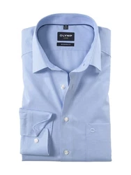 OLYMP Businesshemd Luxor modern fit Hellblau/Dunkelblau/Blau