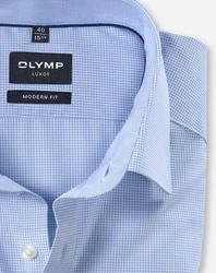 OLYMP Businesshemd Luxor modern fit Hellblau/Dunkelblau/Blau