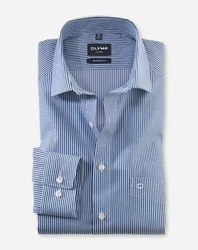 OLYMP Businesshemd Luxor modern fit marineblau/weiß