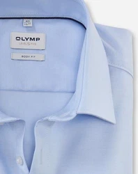 OLYMP Businesshemd Level Five body fit Hellblau/Dunkelblau