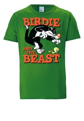 LOGOSHIRT T-Shirt Looney Tunes Sylvester & Tweety Grün/Neonfarben/Mintgrün