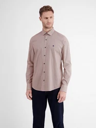 LERROS Langarmhemd mit Haifischkragen  Rot/Dunkelrot/Khaki/Lila