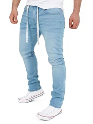 Yazubi Sweatjeans Jogginghose Herren Steve Hellblau