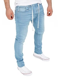 Yazubi Sweatjeans Jogginghose Herren Steve Hellblau