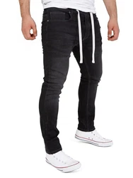 Yazubi Sweatjeans Jogginghose Herren Steve Schwarz/Khaki
