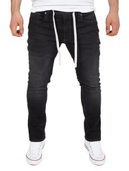 Yazubi Sweatjeans Jogginghose Herren Steve Schwarz/Khaki