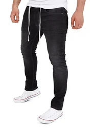 Yazubi Sweatjeans Jogginghose Herren Steve Schwarz/Khaki