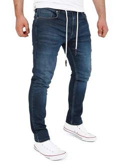 Yazubi Herren Jogger Erik Jeans Dunkelblau/Blau