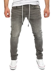 Yazubi Herren Jogger Erik Jeans Hellgrau/Dunkelgrau/Khaki/Grau/Dunkelgrün