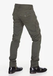 Cipo & Baxx Cargohose Herren Cargo Jeans Hose Khaki/Dunkelgrün/Grün