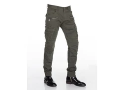 Cipo & Baxx Cargohose Herren Cargo Jeans Hose Khaki/Dunkelgrün/Grün