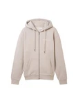 TOM TAILOR Denim Kapuzenjacke mit Reißverschluss Beige/Khaki/Braun/Lila
