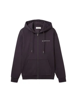 TOM TAILOR Denim Kapuzenjacke mit Reißverschluss