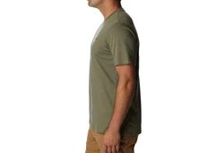 Columbia Kurzarmshirt Rockaway River Back Graphic T-Shirt mit Rundhalsausschnitt Dunkelgrün/Khaki