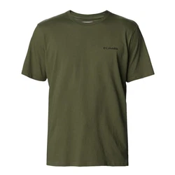 Columbia Kurzarmshirt Rockaway River Back Graphic T-Shirt mit Rundhalsausschnitt Dunkelgrün/Khaki