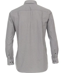 CASAMODA Langarmhemd Comfort Fit Grau/Dunkelgrau