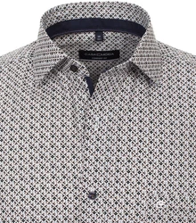 CASAMODA Langarmhemd Comfort Fit Grau/Dunkelgrau