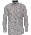 CASAMODA Langarmhemd Comfort Fit Grau/Dunkelgrau