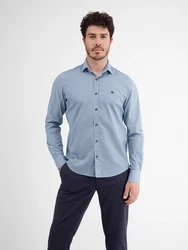 LERROS Langarmhemd mit Haifischkragen  Blau/Grau/Hellblau