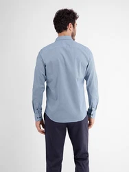 LERROS Langarmhemd mit Haifischkragen  Blau/Grau/Hellblau