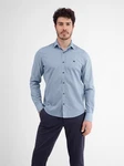 LERROS Langarmhemd mit Haifischkragen  Blau/Grau/Hellblau