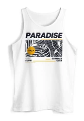 Neverless Tanktop Herren Paradise Unlimited Motiv Rosa/Gelb/Weiß/Dunkelblau/Grün/Braun/Rot