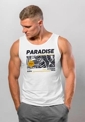 Neverless Tanktop Herren Paradise Unlimited Motiv Rosa/Gelb/Weiß/Dunkelblau/Grün/Braun/Rot