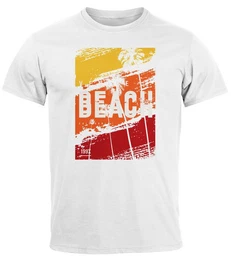 Print-Shirt Herren T-Shirt Sommer Venice Beach Surfing Motiv Aufdruck Strand mit Print