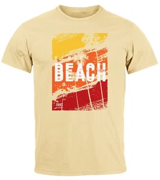 Print-Shirt Herren T-Shirt Sommer Venice Beach Surfing Motiv Aufdruck Strand mit Print