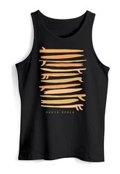 Neverless Tanktop Herren Surfboards South Beach California USA Orange/Schwarz/Dunkelblau/Braun