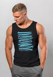 Neverless Tanktop Herren Surfboards South Beach California USA Schwarz/Türkis