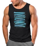 Neverless Tanktop Herren Surfboards South Beach California USA Schwarz/Türkis