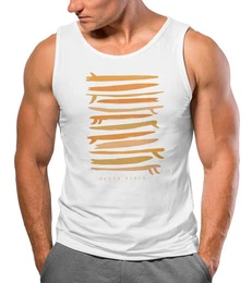 Tanktop Herren Tank-Top Surfboards South Beach California USA Sommer Surfing mit Print