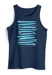 Neverless Tanktop Herren Surfboards South Beach California USA Dunkelblau/Blau